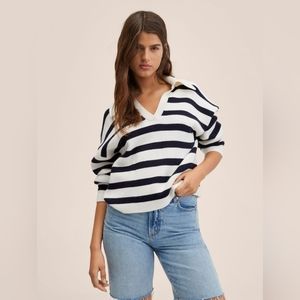MANGO Polo notch neck sweater